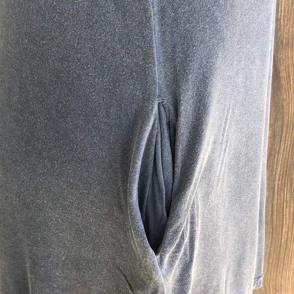 UMGEE Small Dress Cross Strap V-neck Blue Tee Shirt Pockets - Picture 4 of 12